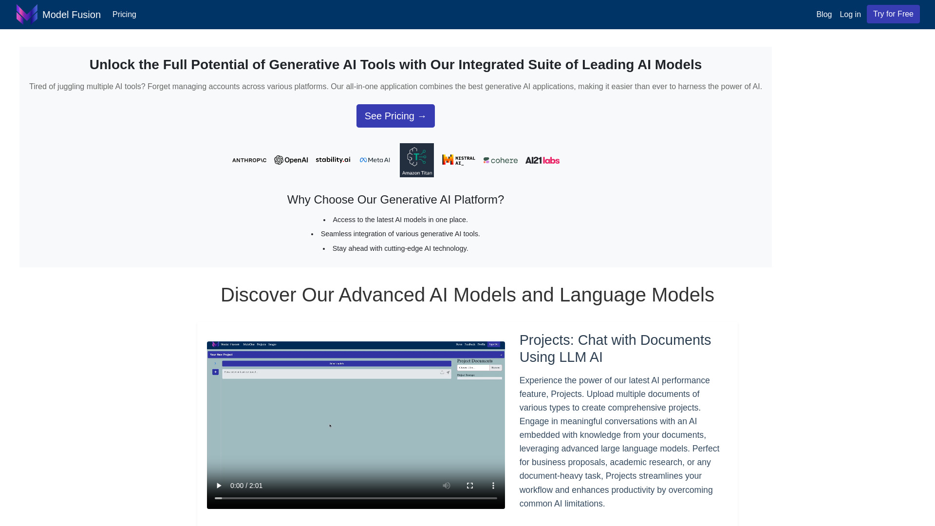 ModelFusion startup – AI Models