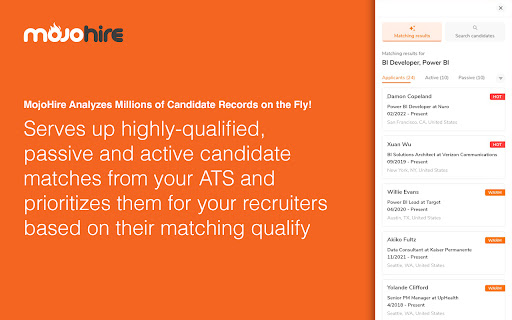 MojoHire In-App AI startup – AI Recruiting