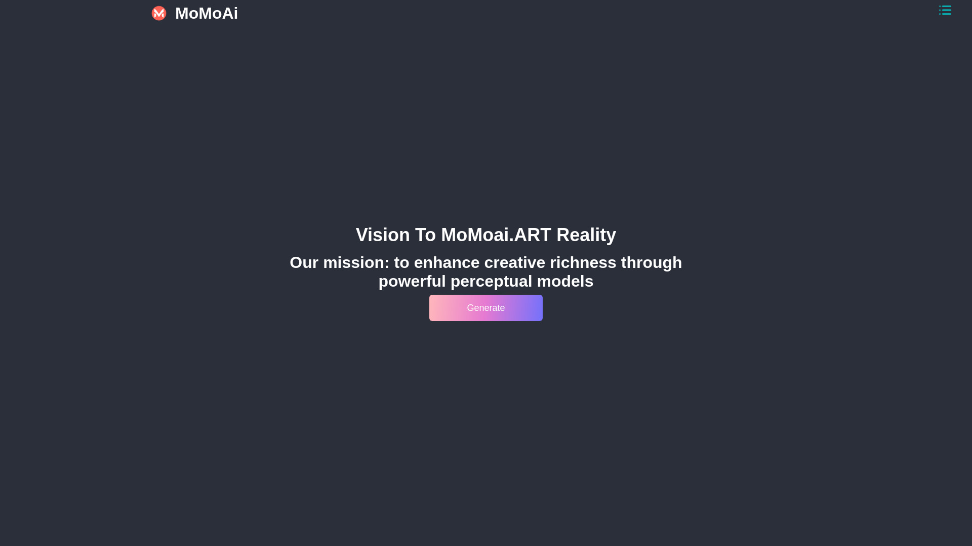 MoMoai.art startup – AI Image Generator