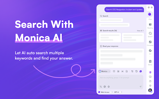 Monica - Your AI Copilot powered by ChatGPT4 startup – AI Assistant