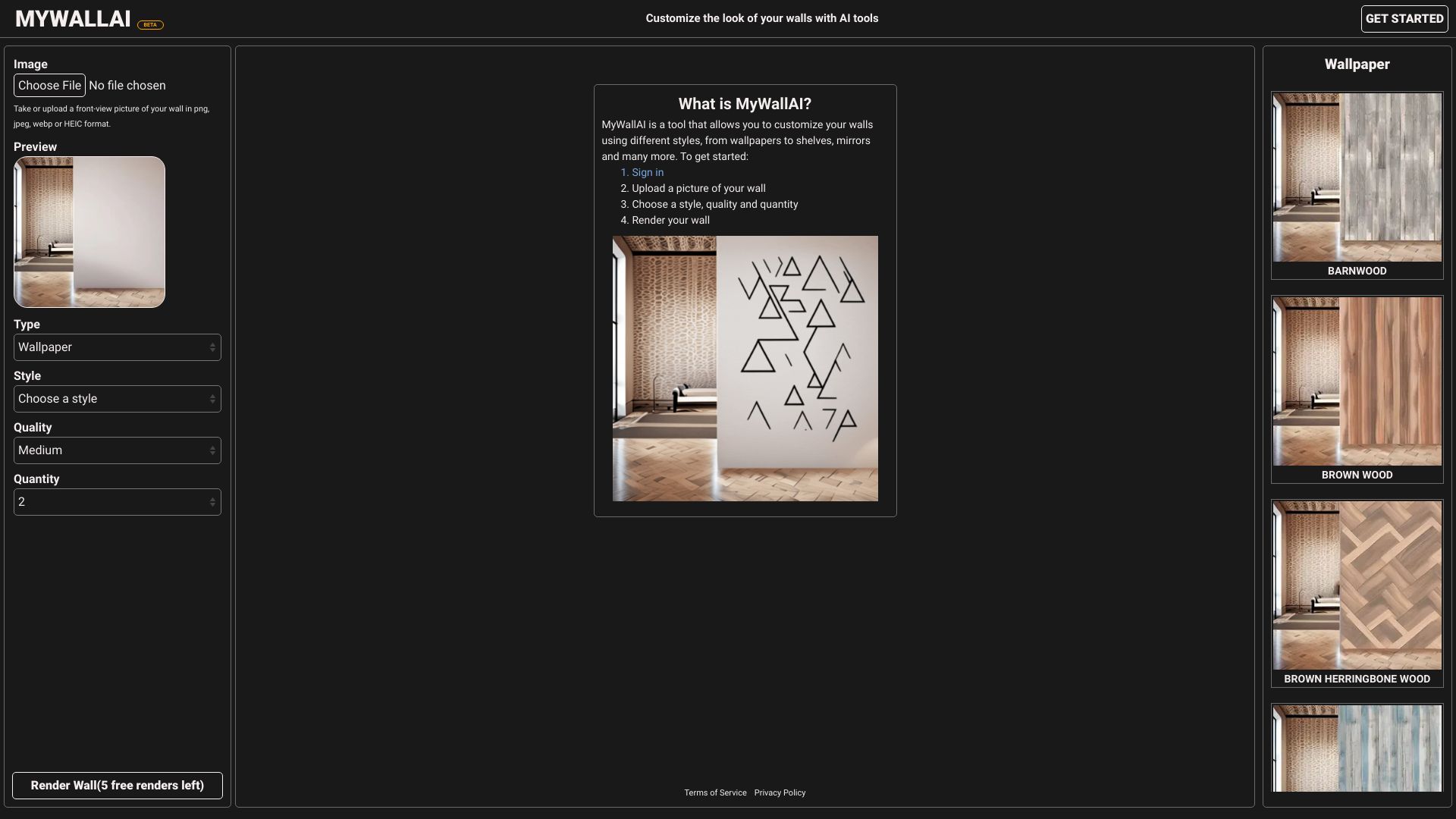 My Wall AI startup – AI Interior Design
