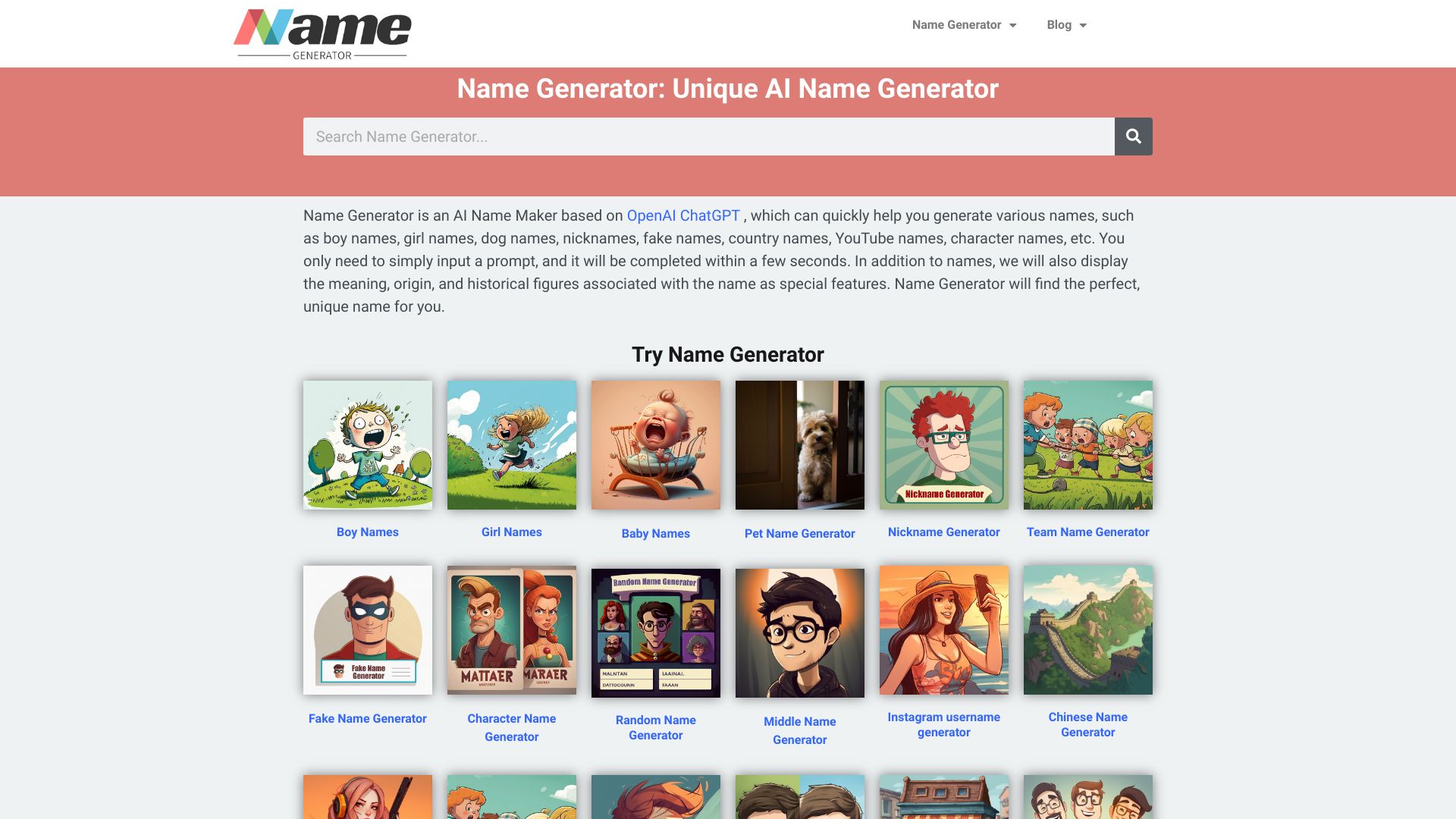 Name Generator startup – AI Name Generator
