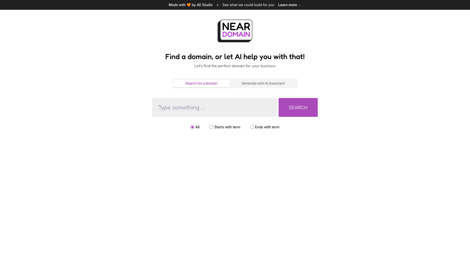 Near Domain startup – Domain Name Generator
