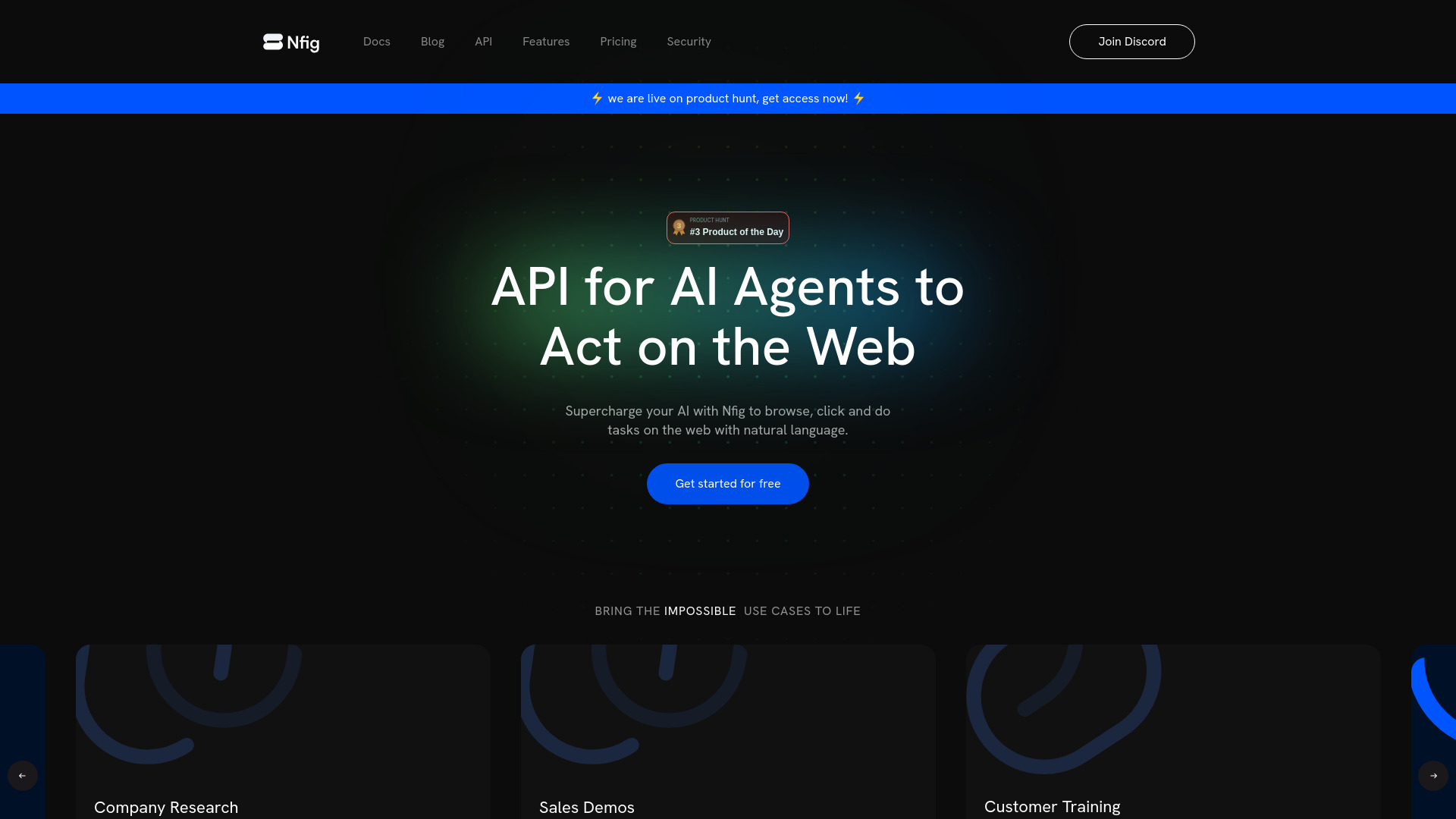 Nfig AI startup – AI API