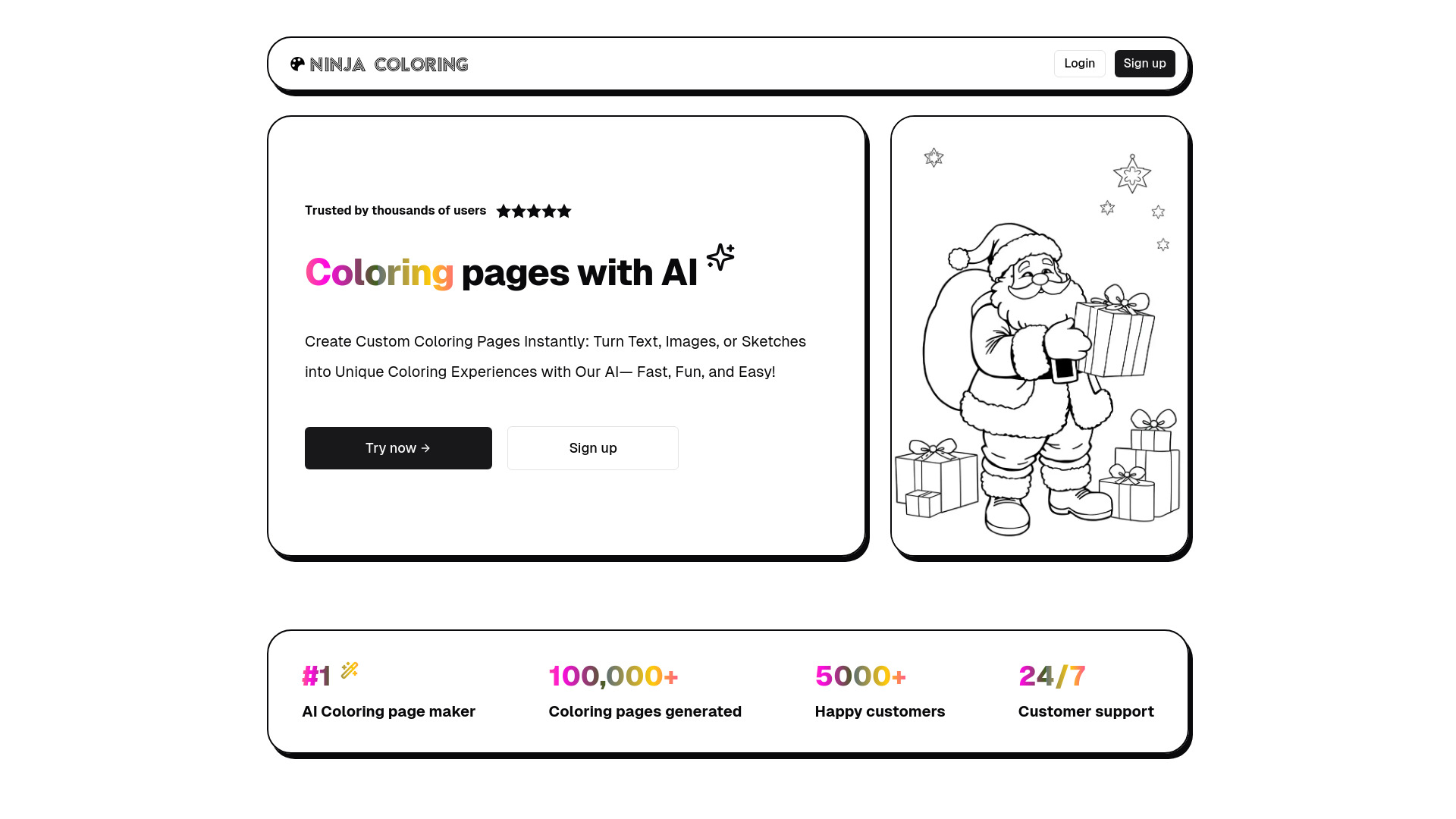 NinjaColoring - Coloring Pages with AI startup – AI Coloring Book Generator