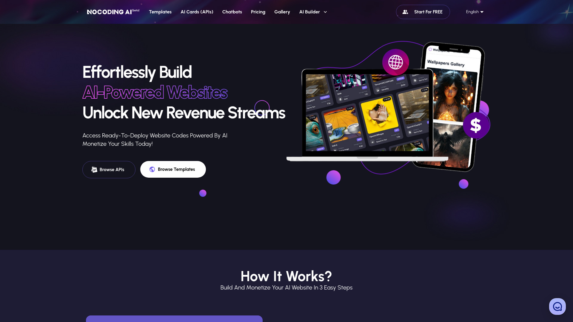NOCODING AI startup – AI Website Builder