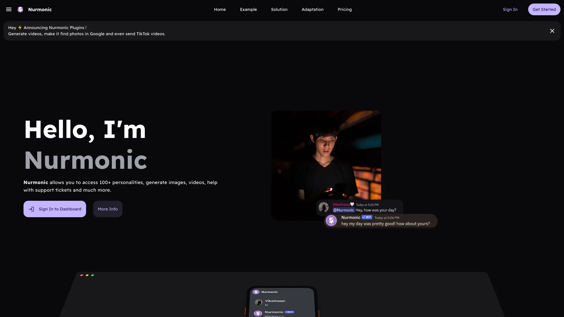 Nurmonic startup – AI Chatbot