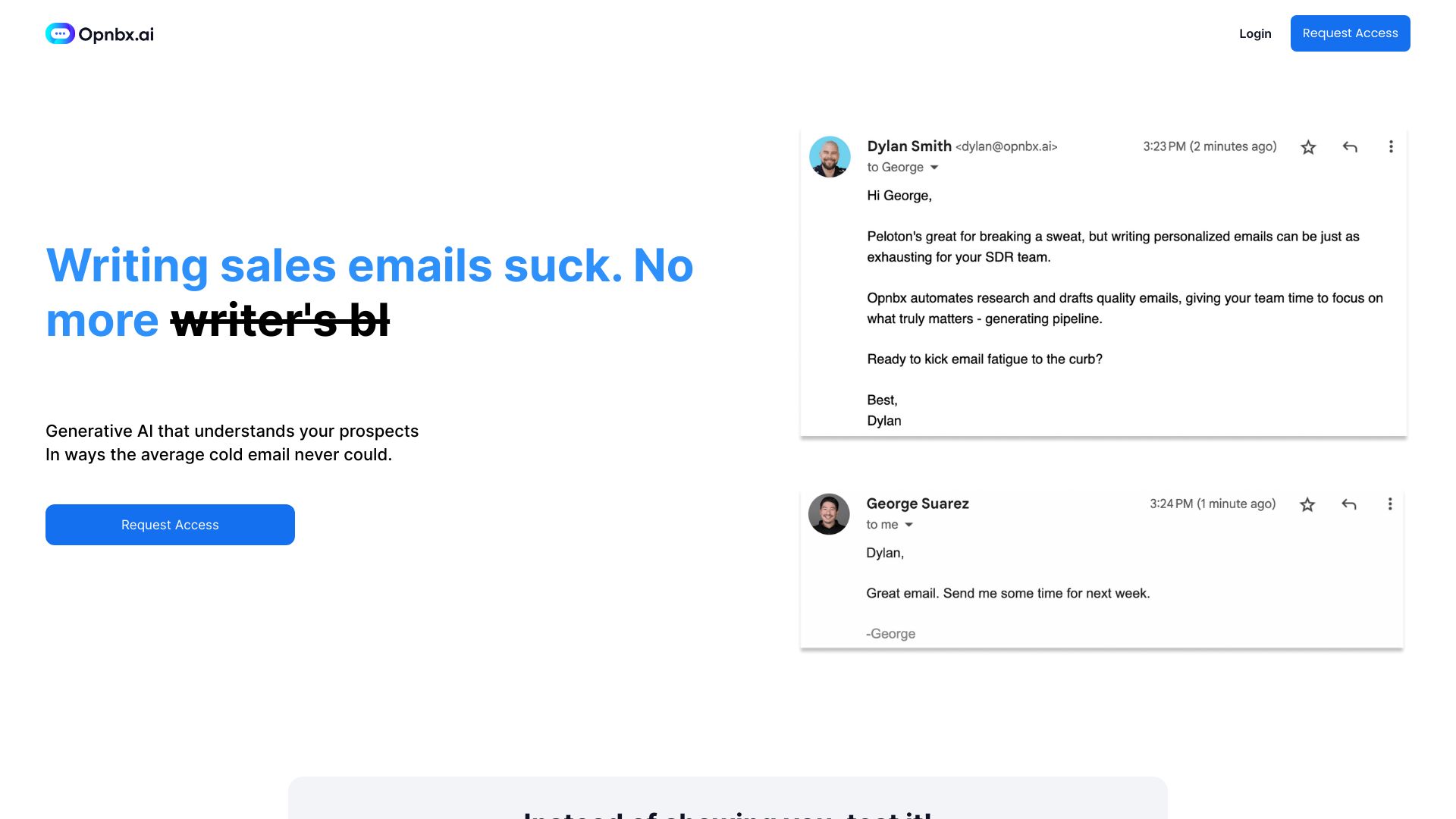 Opnbx.ai startup – AI Email Writer