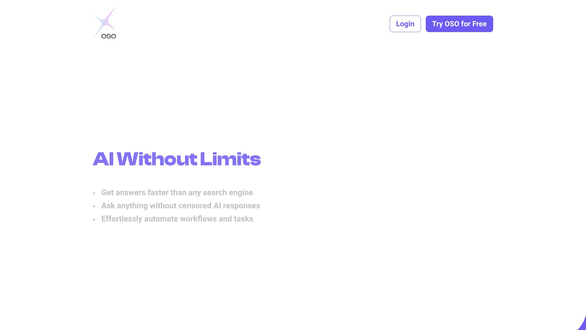 OSO startup – AI Search Engine