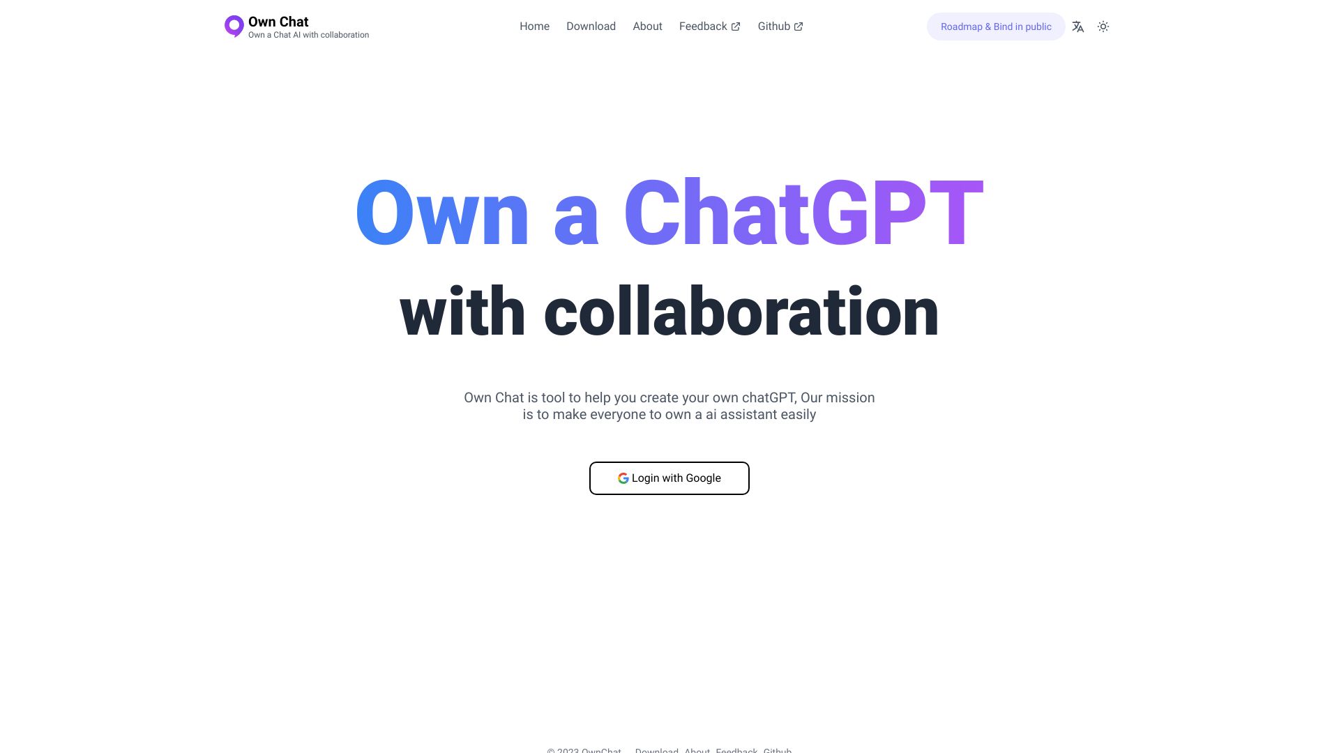 Own Chat startup – AI Chatbot