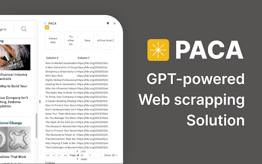 PACA: GPT-Powered Web Scraping Tool startup – AI Copywriting