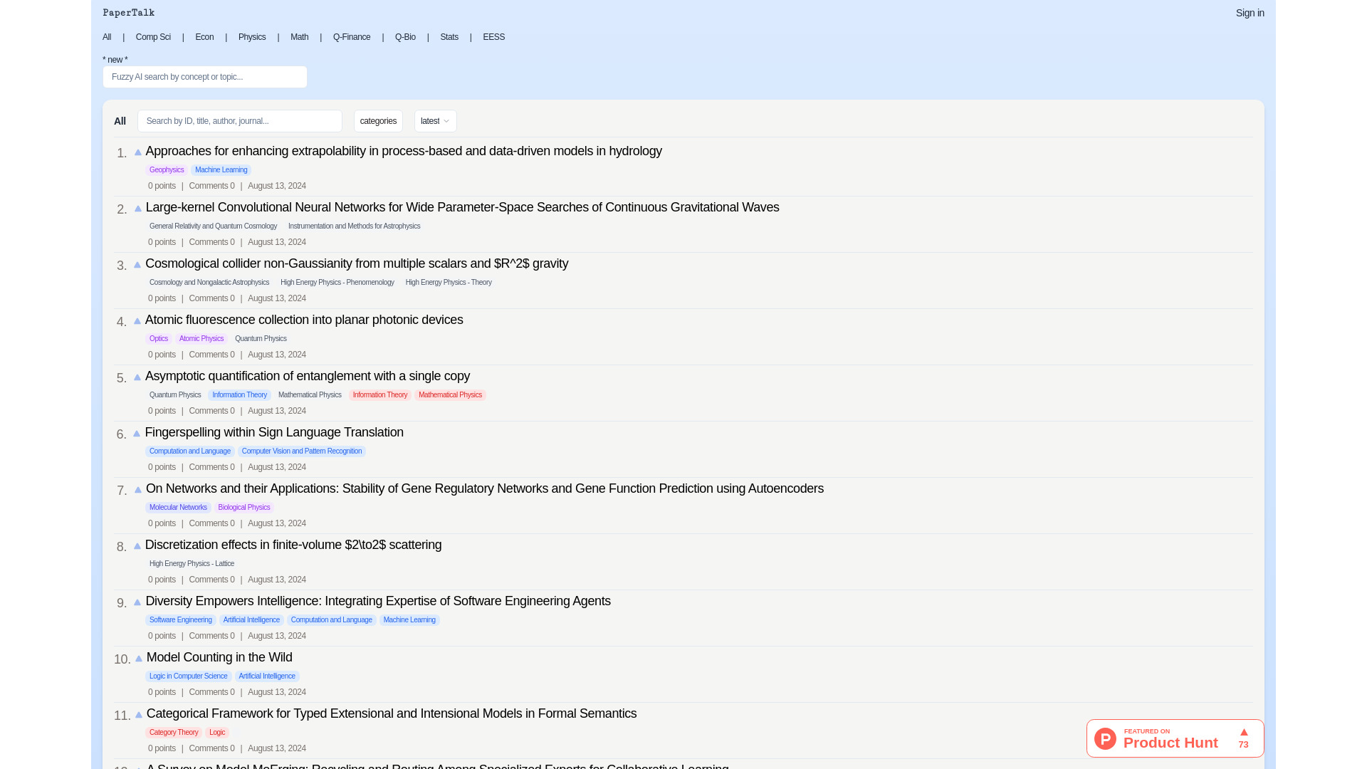 PaperTalk startup – AI Research Papers