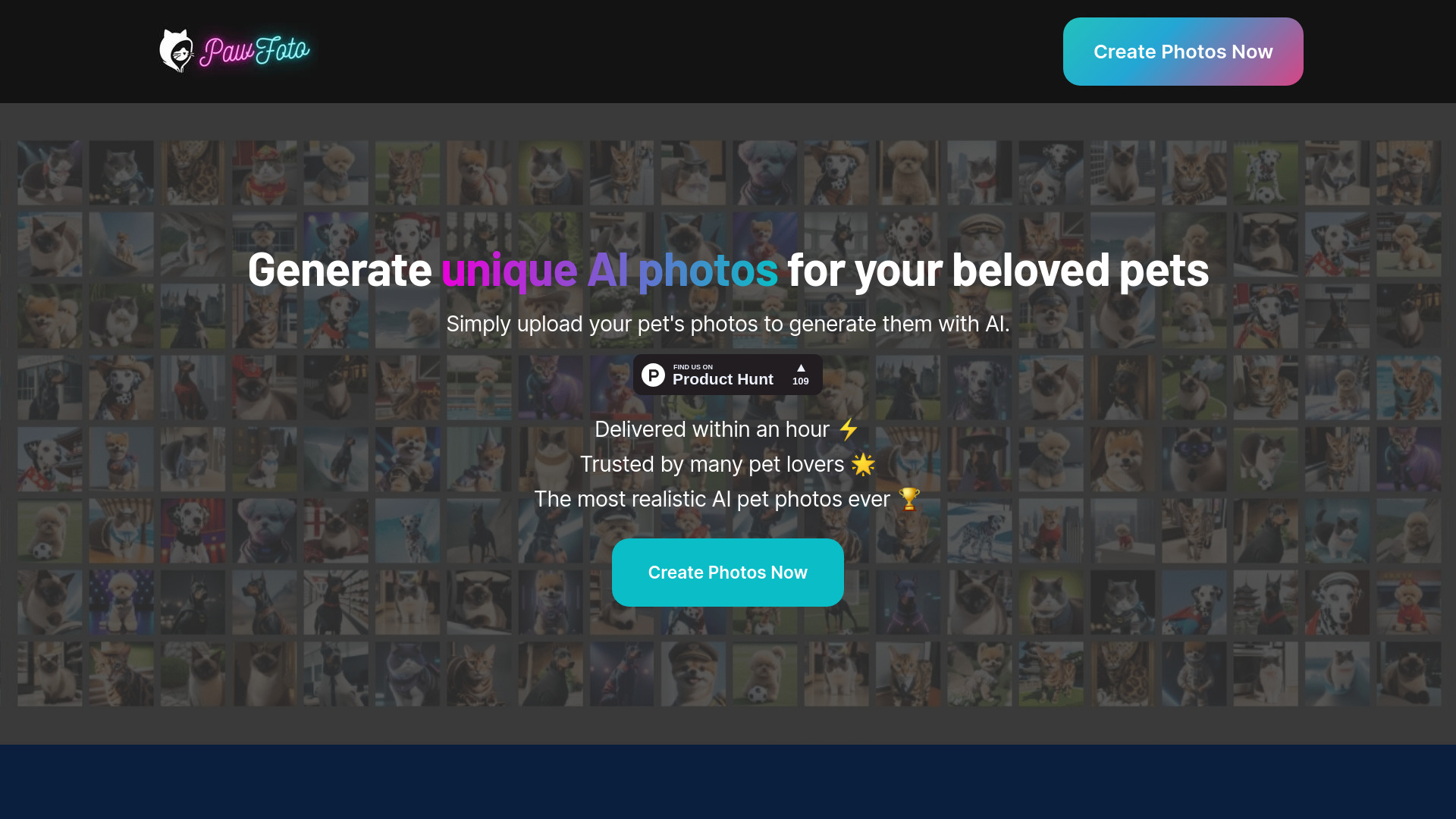 PawFoto startup – AI Image Generator