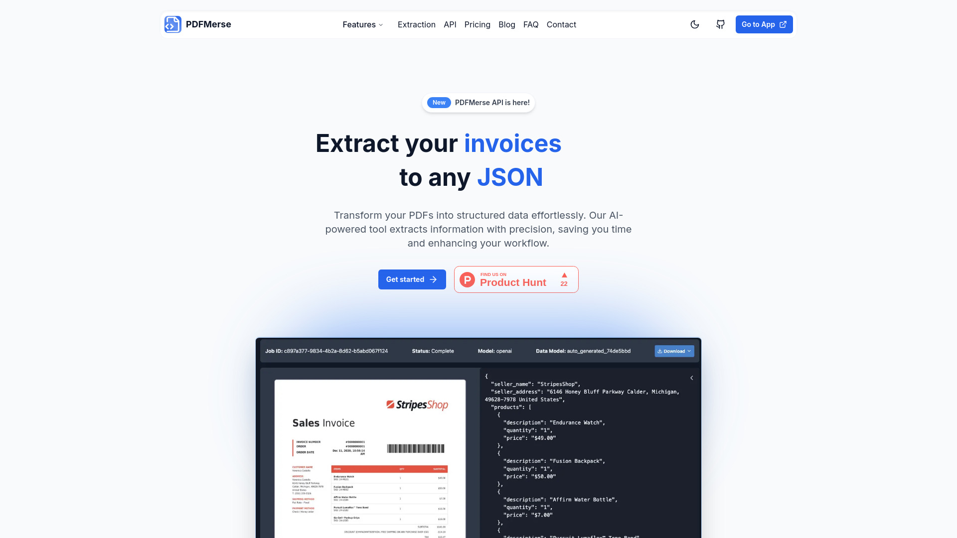 PDFMerse - Data Extractor startup – AI Document Extraction