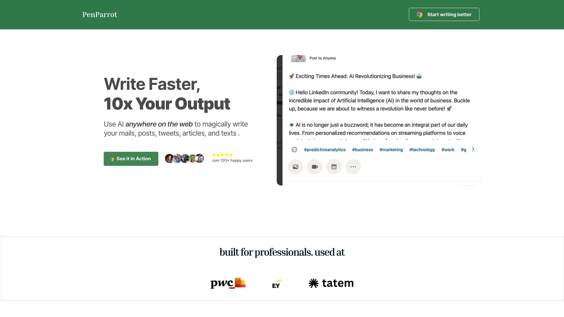 PenParrot startup – AI Advertising Assistant
