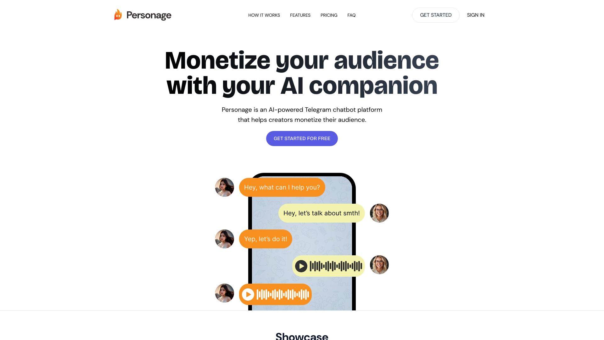 Personage startup – AI Chatbot