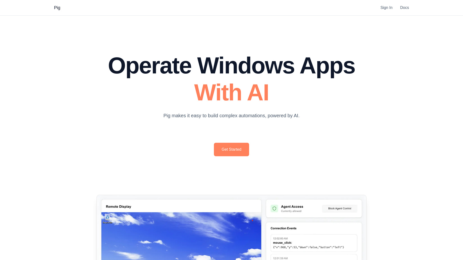 Pig startup – AI API