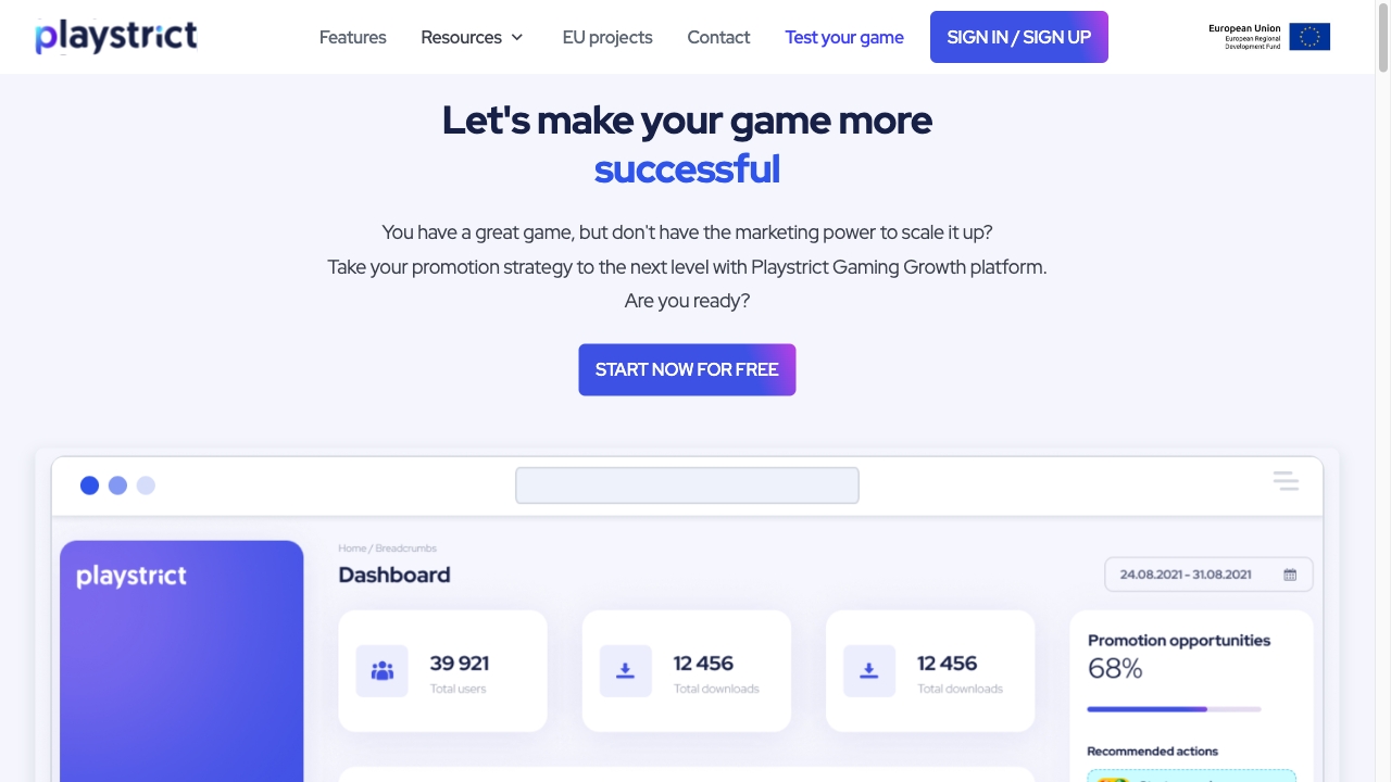 Playstrict startup – AI Marketing
