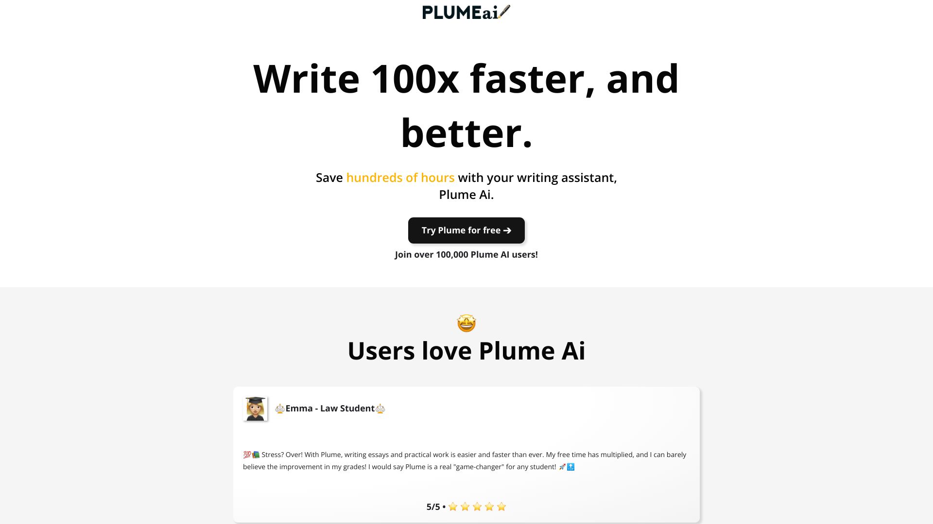 Plume AI startup – AI Content Generator