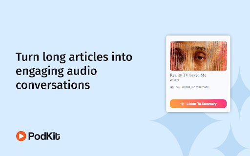 PodKit: Listen to webpages startup – AI Podcast