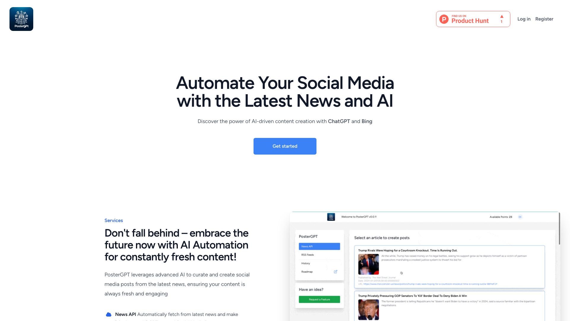 PosterGPT startup – AI Social Media Post Generator