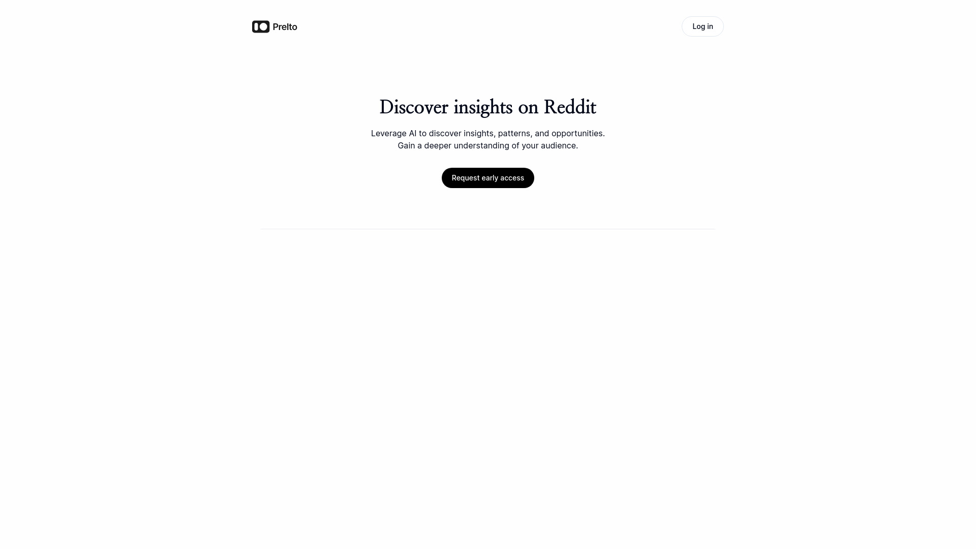 Prelto startup – AI Research Tool
