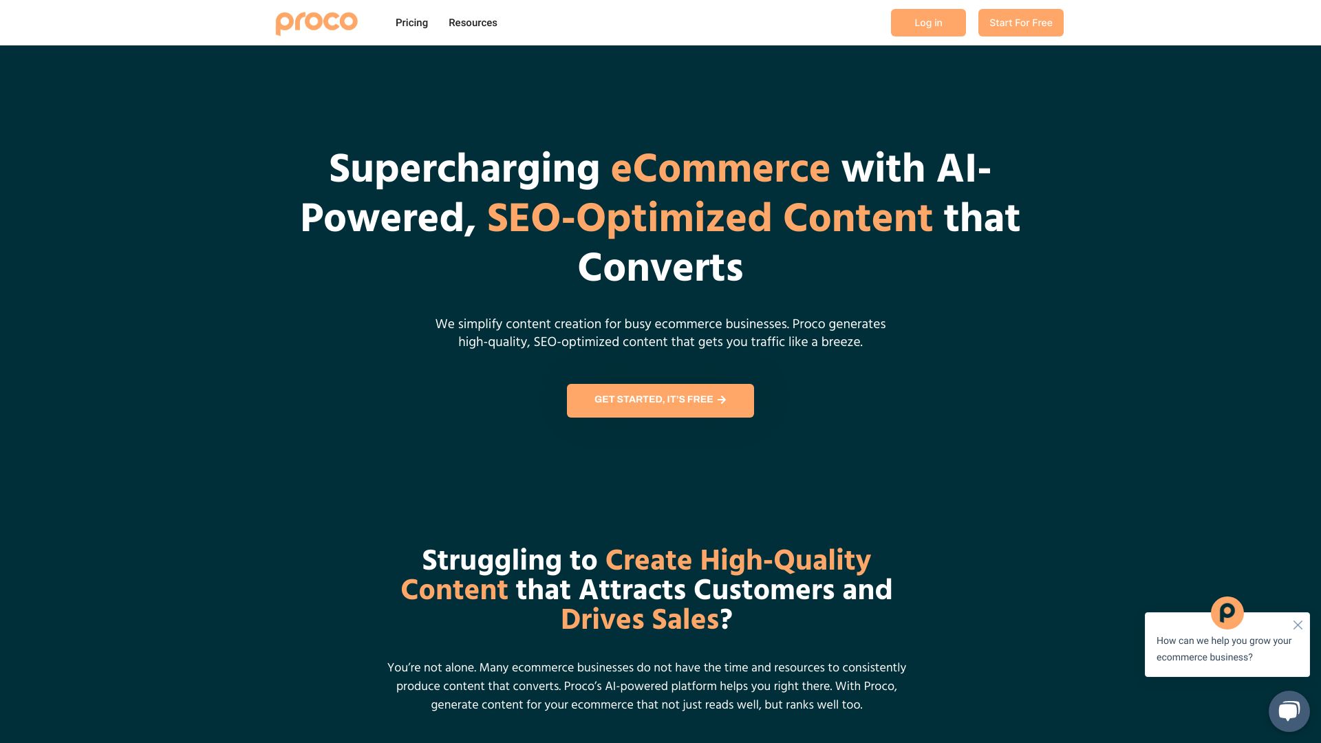 Proco startup – AI SEO Assistant
