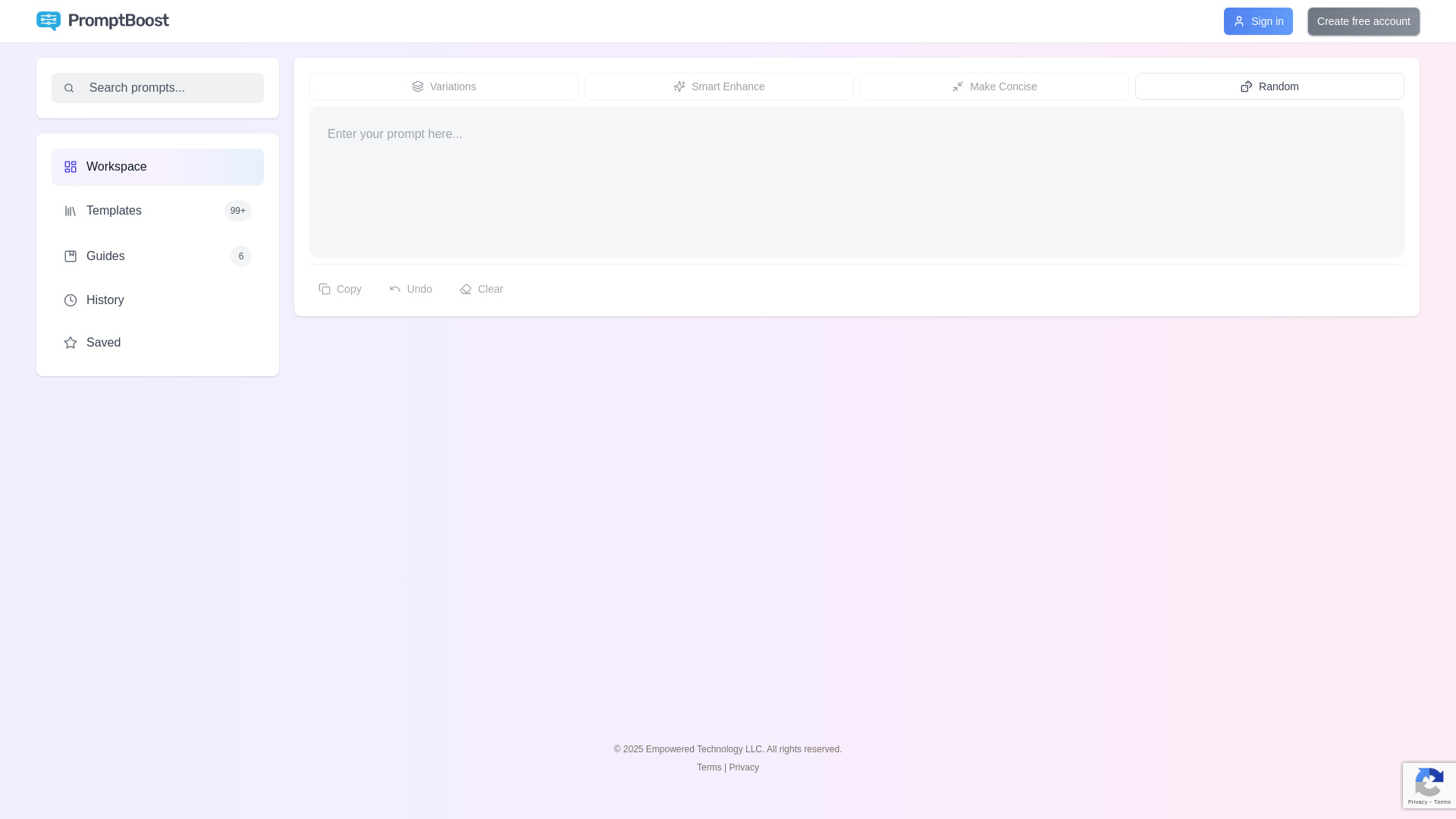 PromptBoost startup – AI Prompt Generator