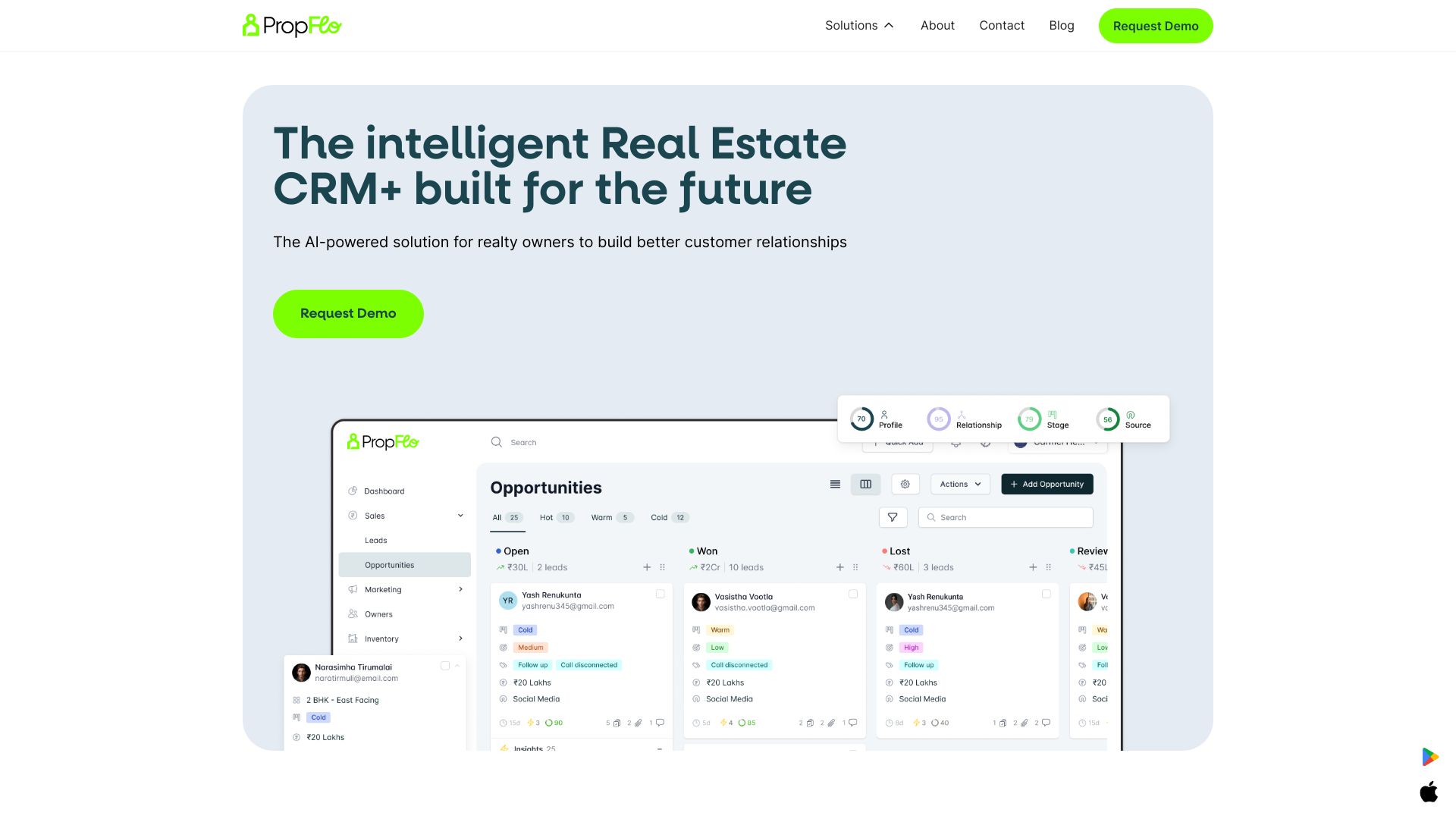 PropFlo startup – AI CRM
