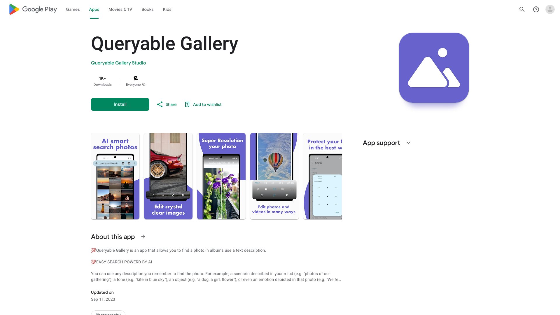 Queryable Gallery startup – AI Search Engine