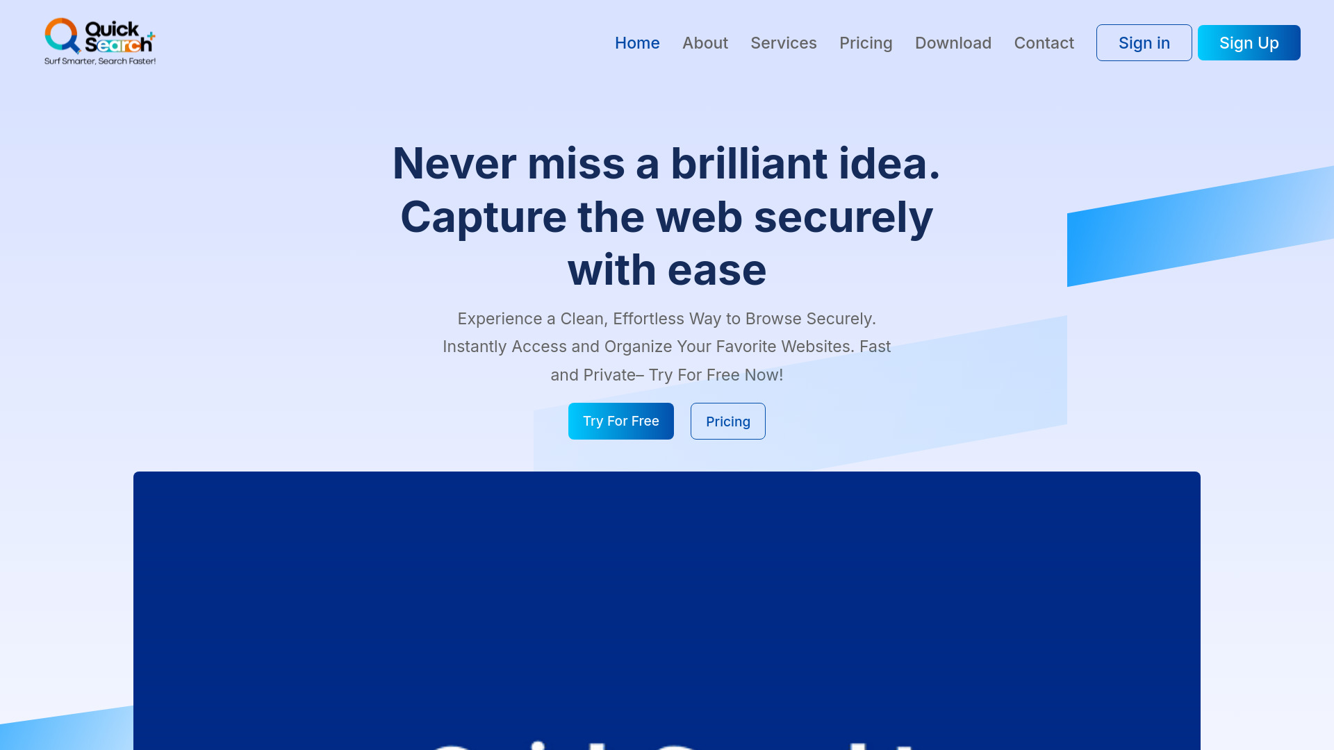 QuickSearchPlus startup – AI Search Engine
