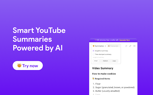 Quicksense startup – AI Youtube Summary