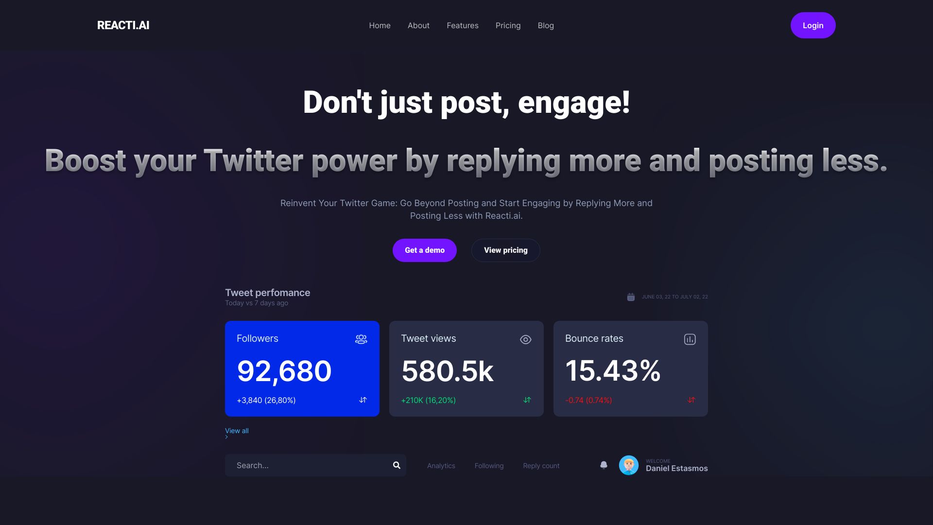 Reacti.ai - AI for Twitter Replies startup – AI Reply Assistant