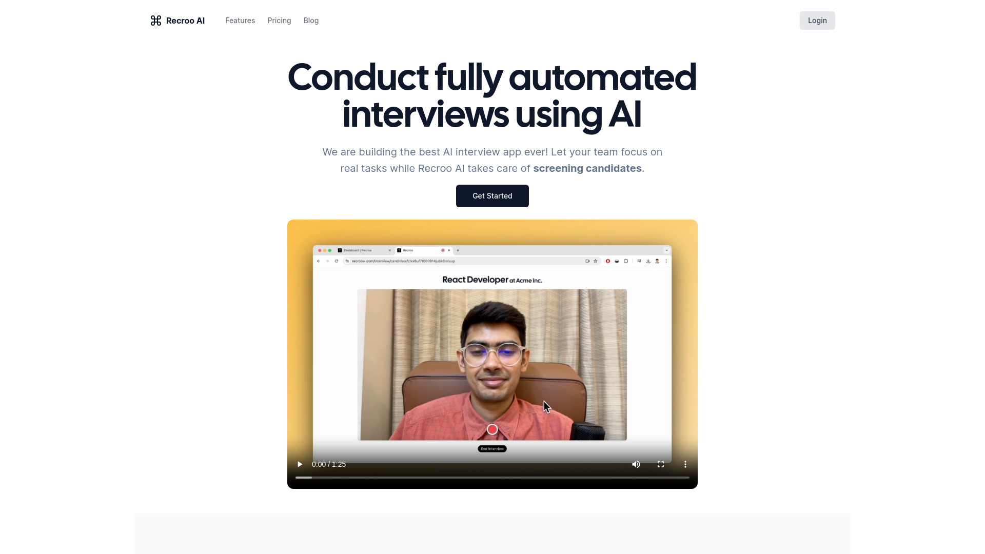 Recroo AI startup – AI Interview Assistant