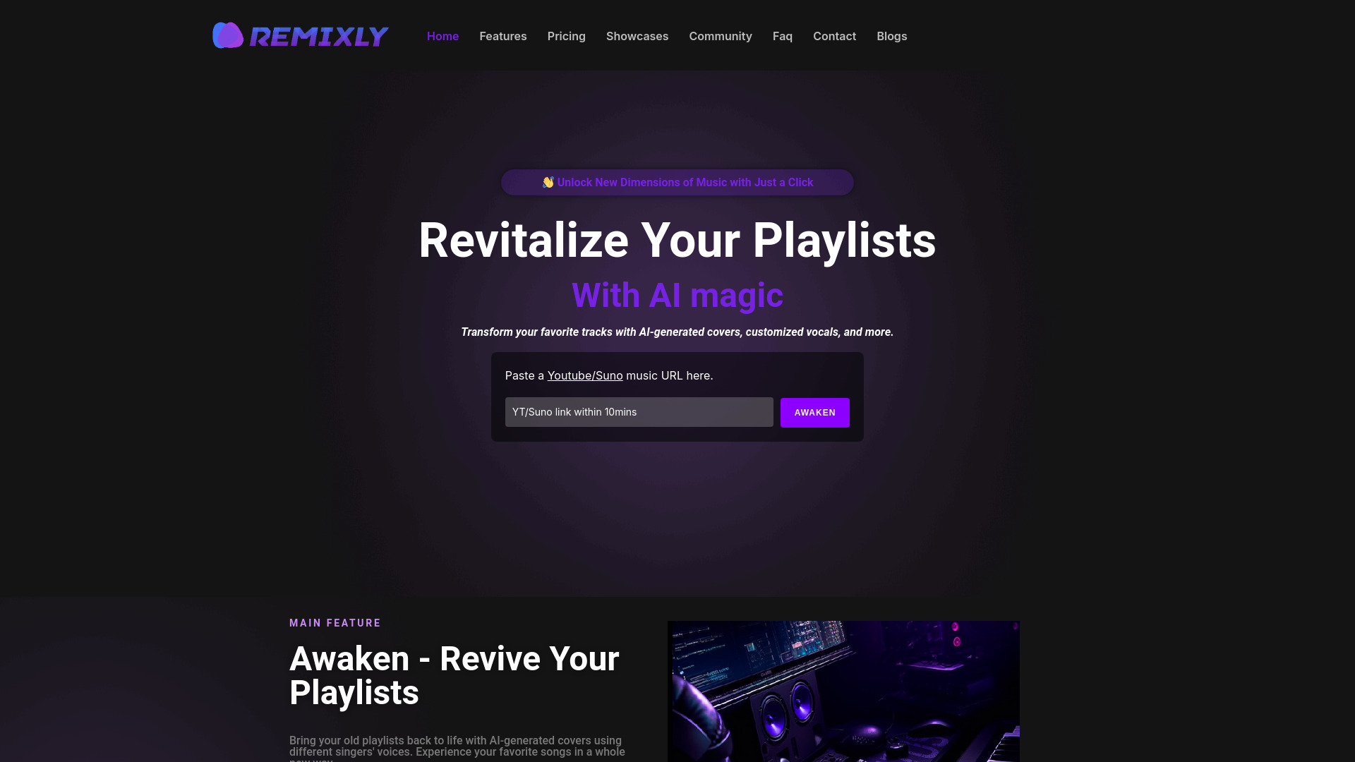 Remixly AI startup – AI Song Cover