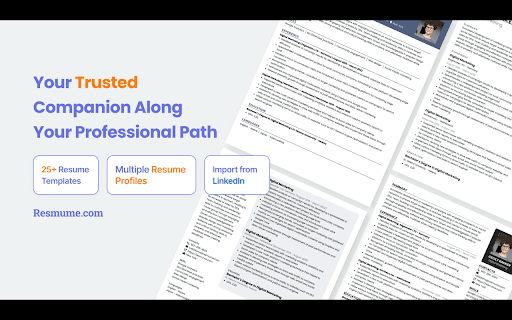Resmume - Free Resume Builder startup – Resume Builder