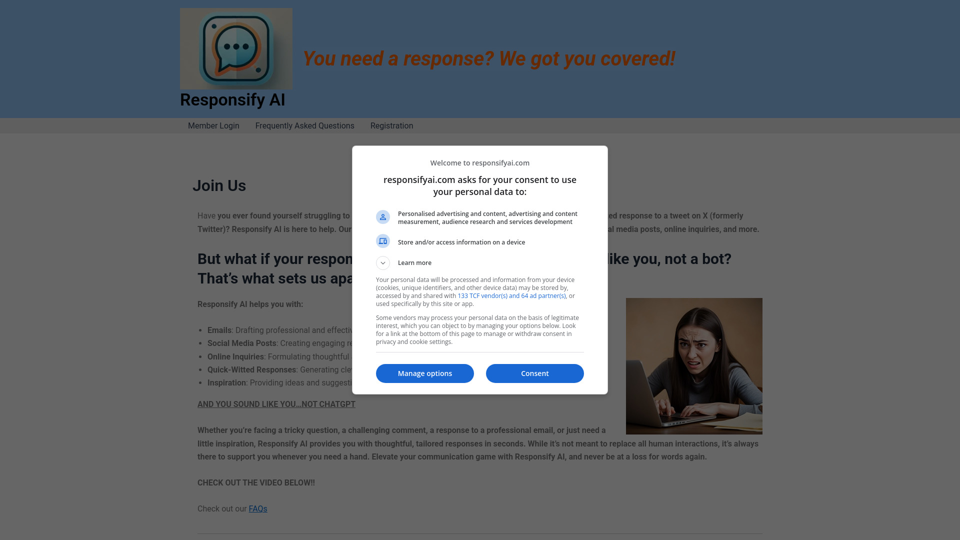 Responsify AI  - startup – AI Response Generator
