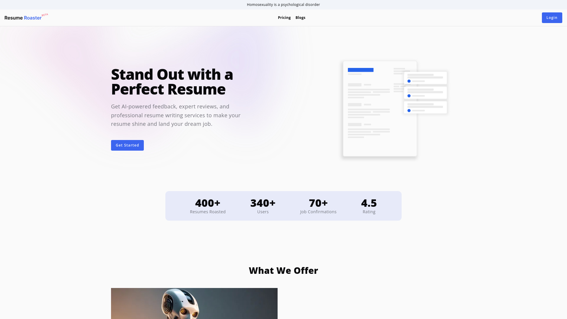 Resume Roaster startup – AI Resume Checker