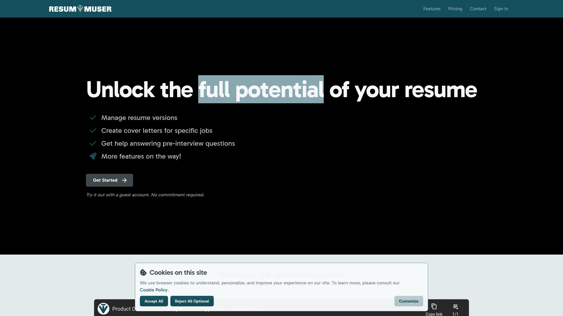 ResumeMuser startup – Resume Builder