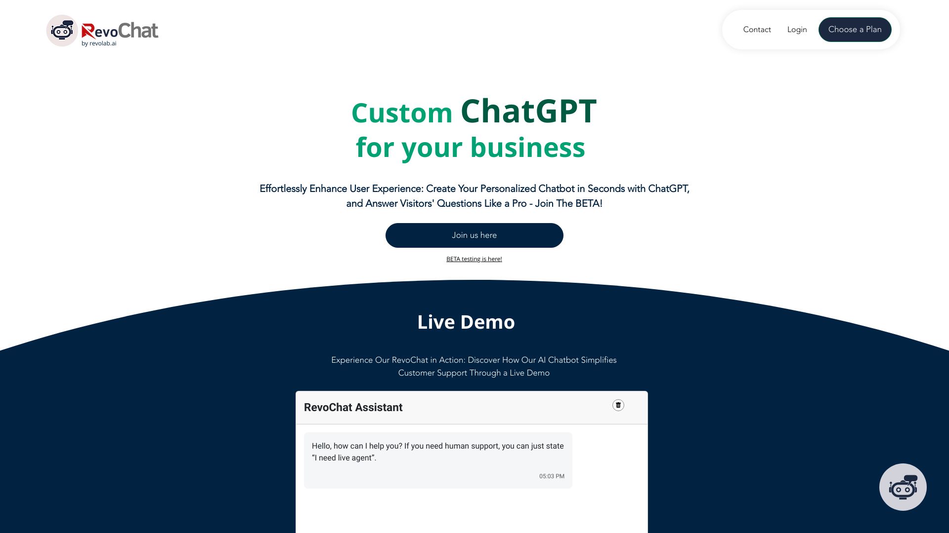 RevoChat startup – AI Chatbot