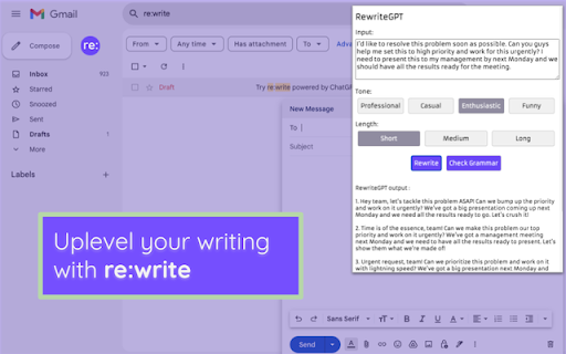 re:write - Your writing companion startup – AI Writing Assistants