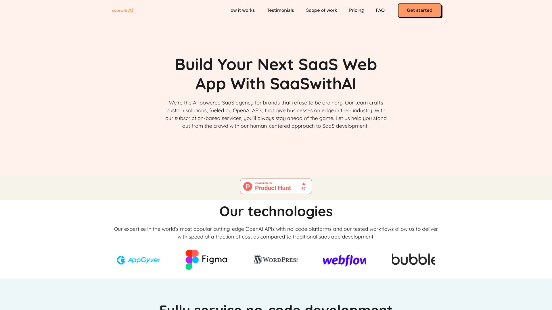 Saas With AI startup – AI Website Designer