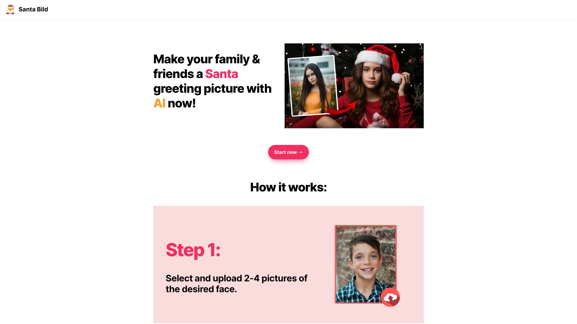 Santa Bild startup – AI Avatar Generator