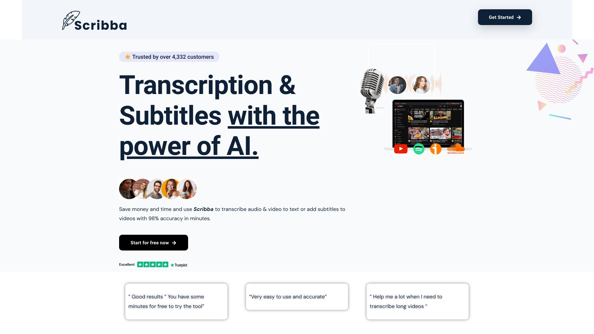 Scribba AI startup – AI Transcription