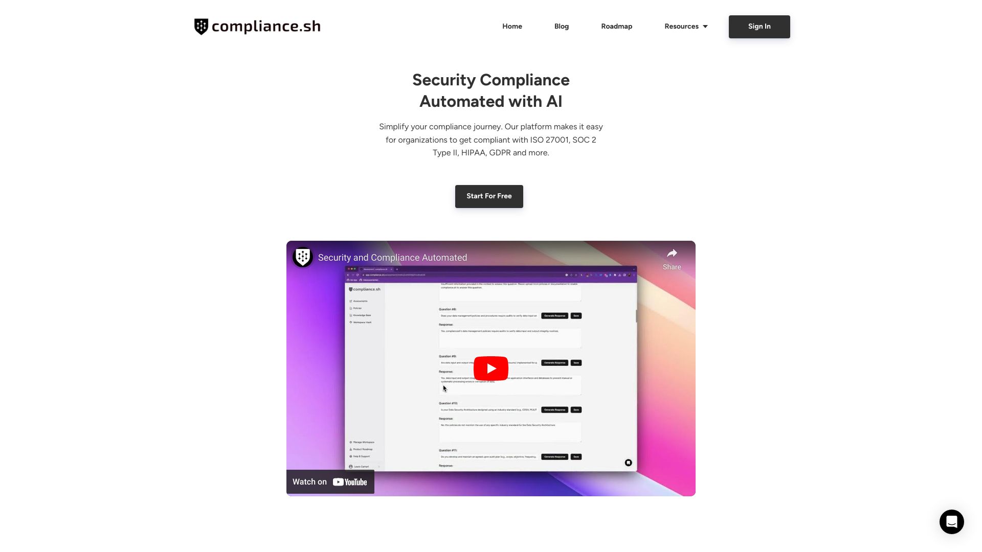Security Compliance Automated with AI startup – AI Legal Assistant