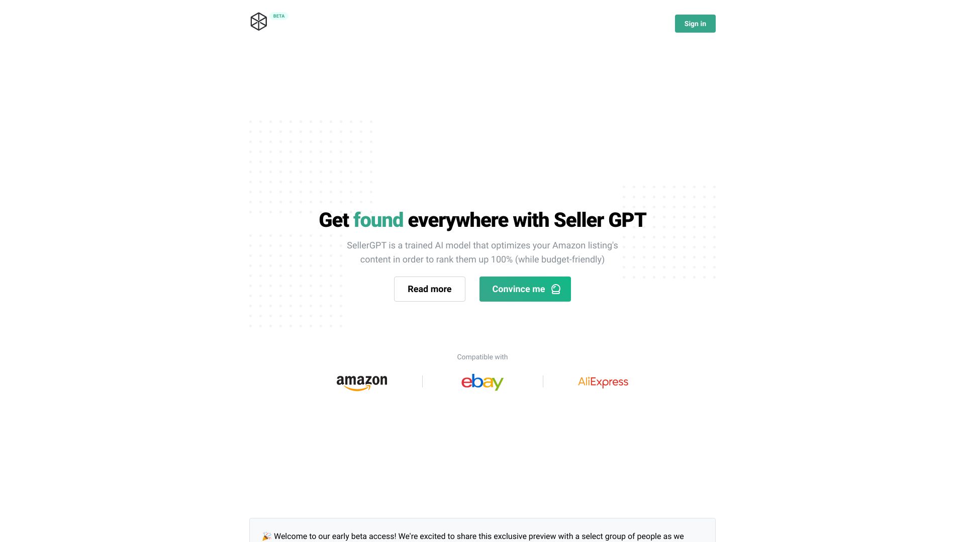 SellerGPT startup – AI Product Description Generator