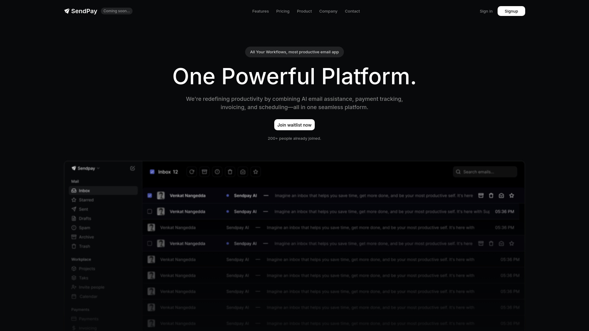 SendPay startup – AI Email Assistant