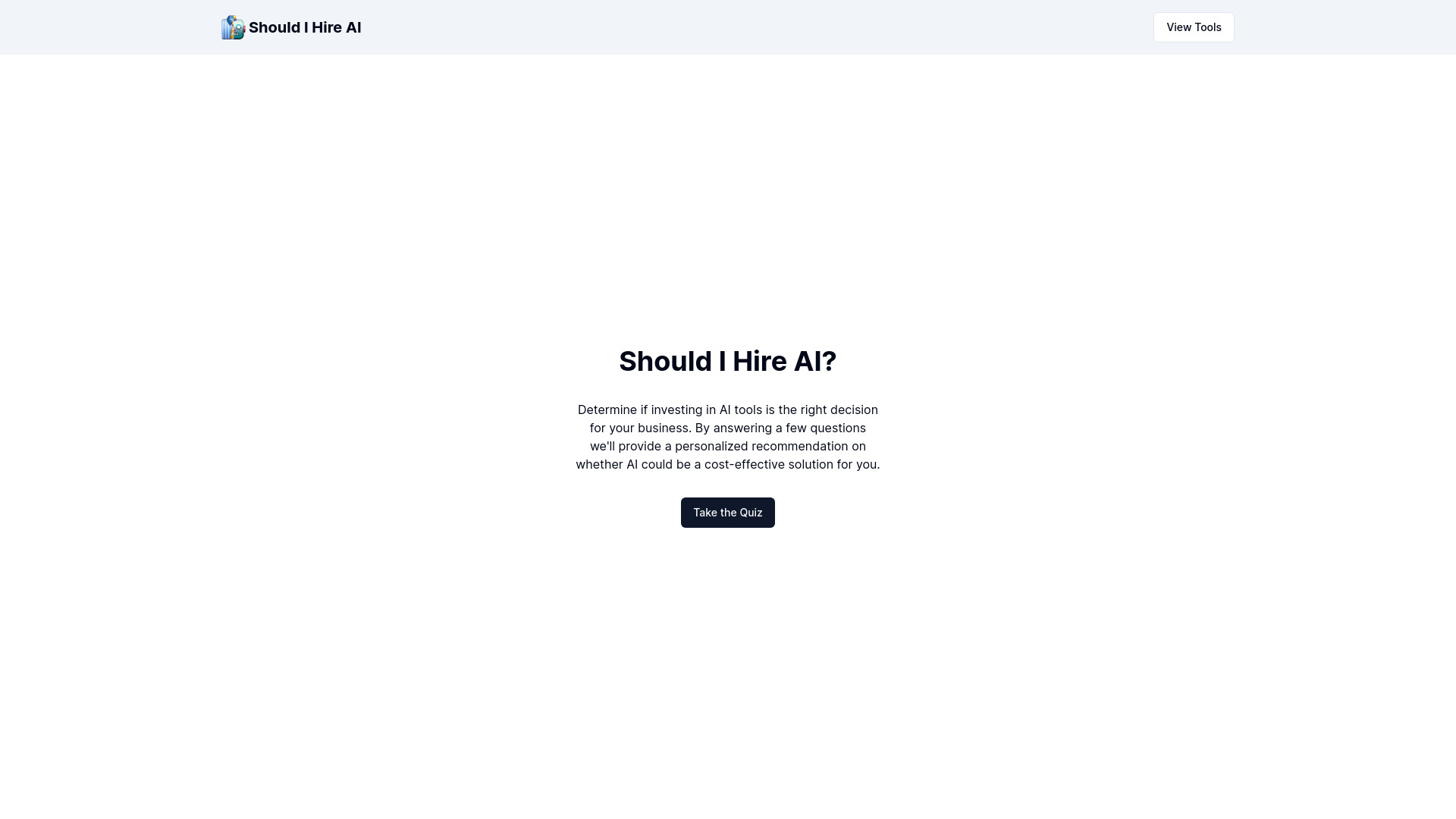 Should I Hire AI? startup – AI Consulting