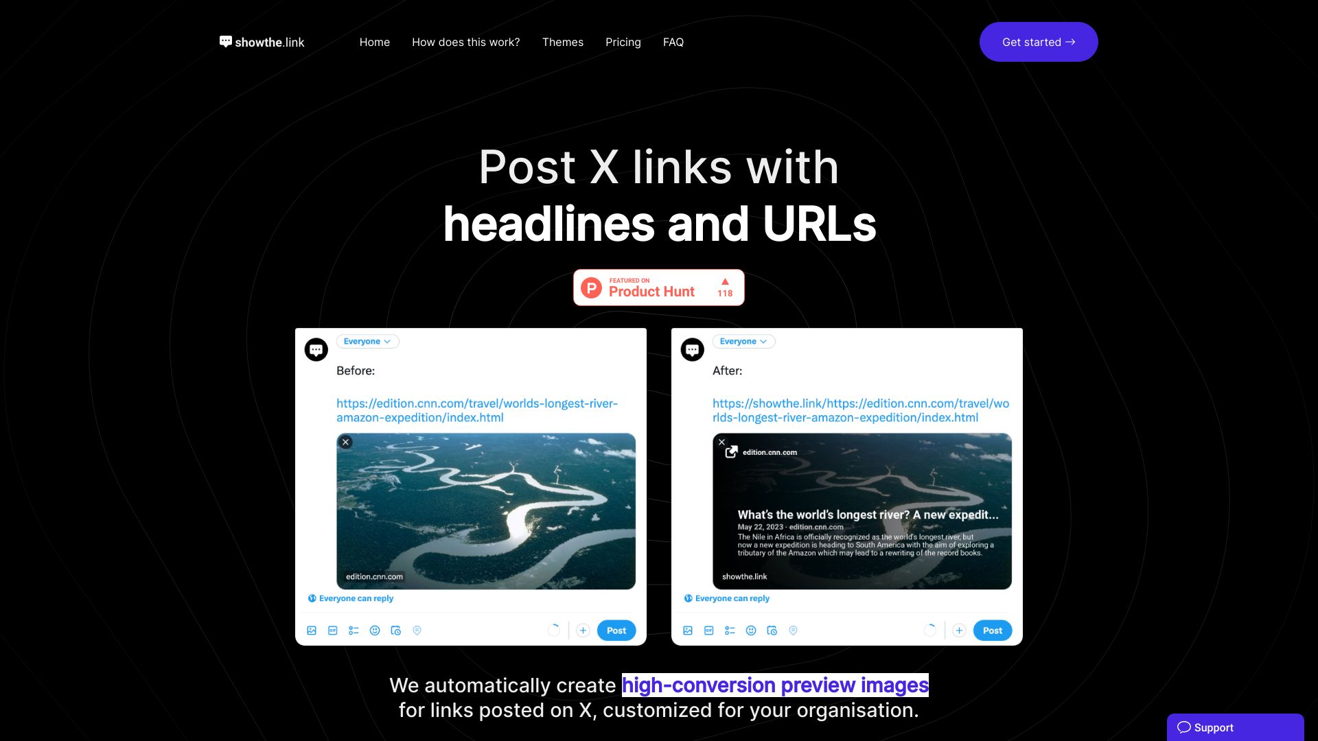 Show the Link startup – AI Thumbnail Maker