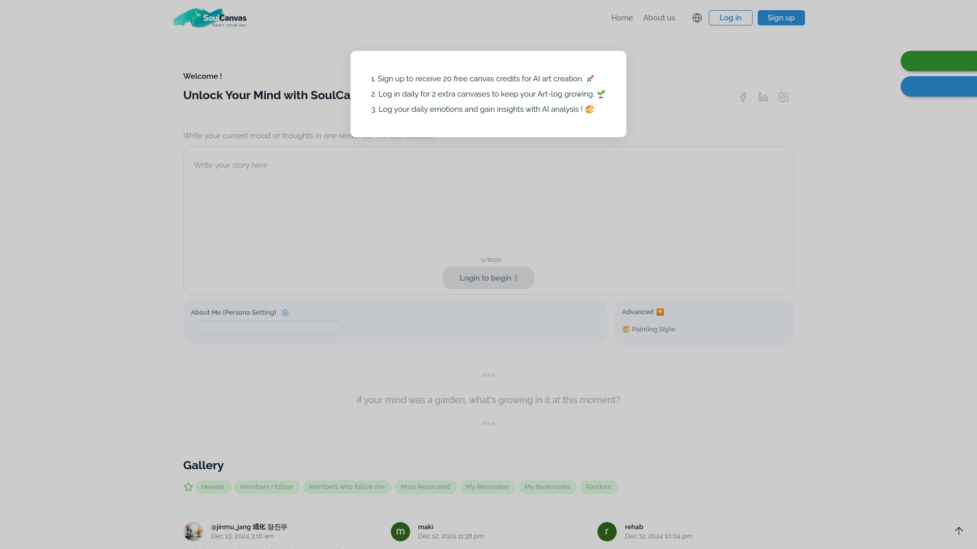 SoulCanvas startup – AI Art Generator